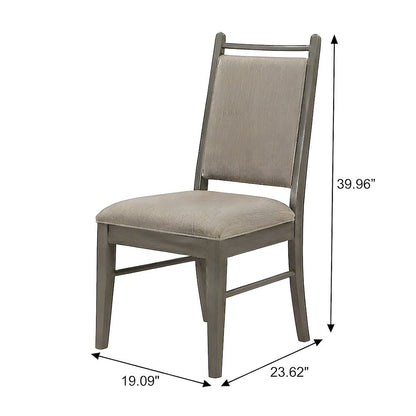 Fabric-Upholstered Mid-Century Modern Dining Side Chairs, Set of 2