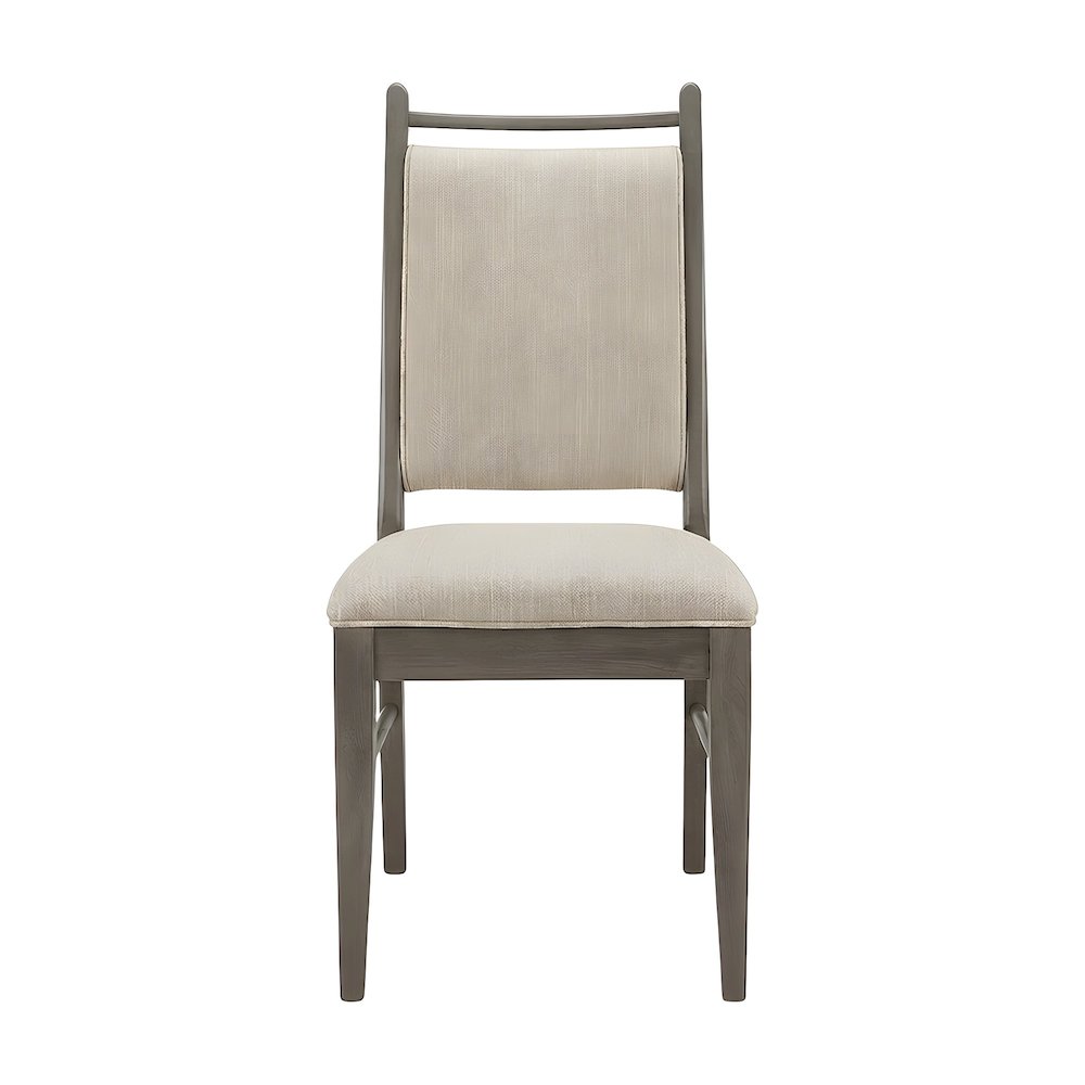 Fabric-Upholstered Mid-Century Modern Dining Side Chairs, Set of 2