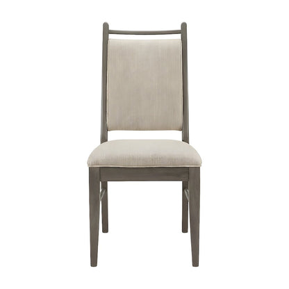 Fabric-Upholstered Mid-Century Modern Dining Side Chairs, Set of 2