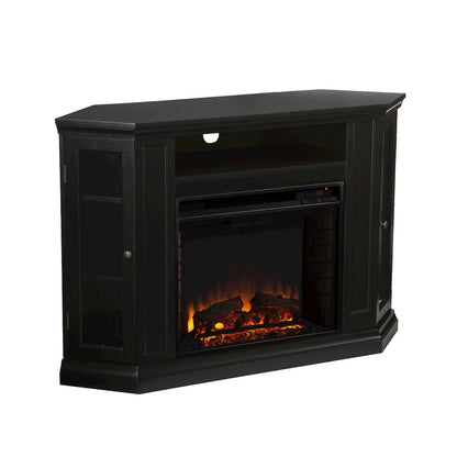 Claremont Convertible Media Electric Fireplace in Black Color
