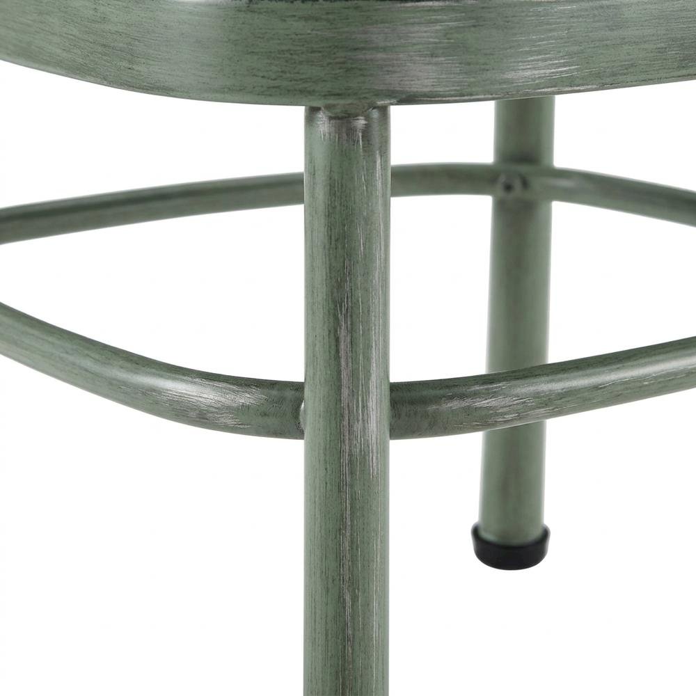 Metal Cross-Back Dining Chairs, Farmhouse Style, Set of 2