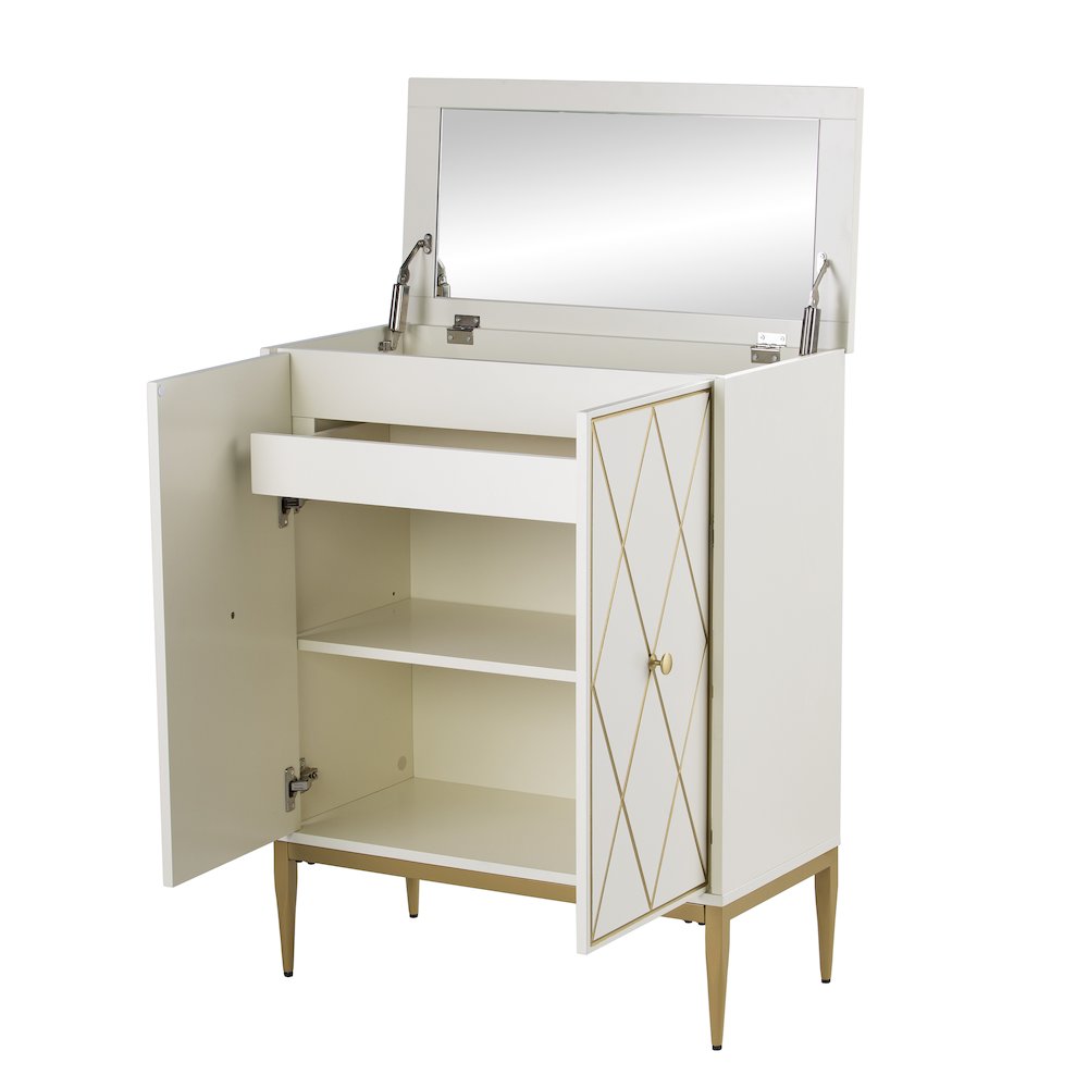 Marradi Two-Door Accent Cabinet in White Color