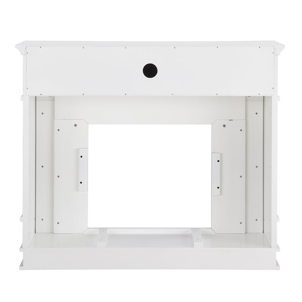 Highgate Faux Cararra Marble Touch Screen Electric Media Fireplace