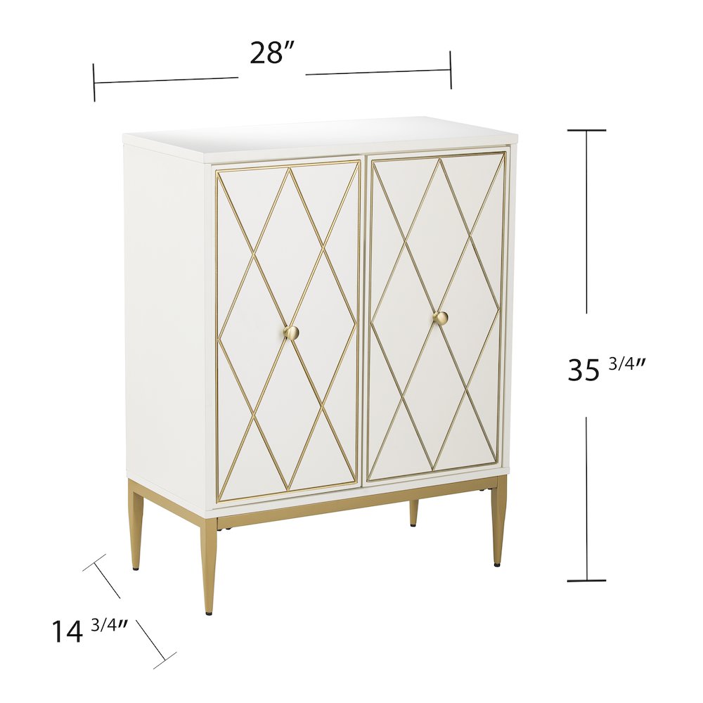 Marradi Two-Door Accent Cabinet in White Color