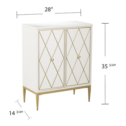 Marradi Two-Door Accent Cabinet in White Color