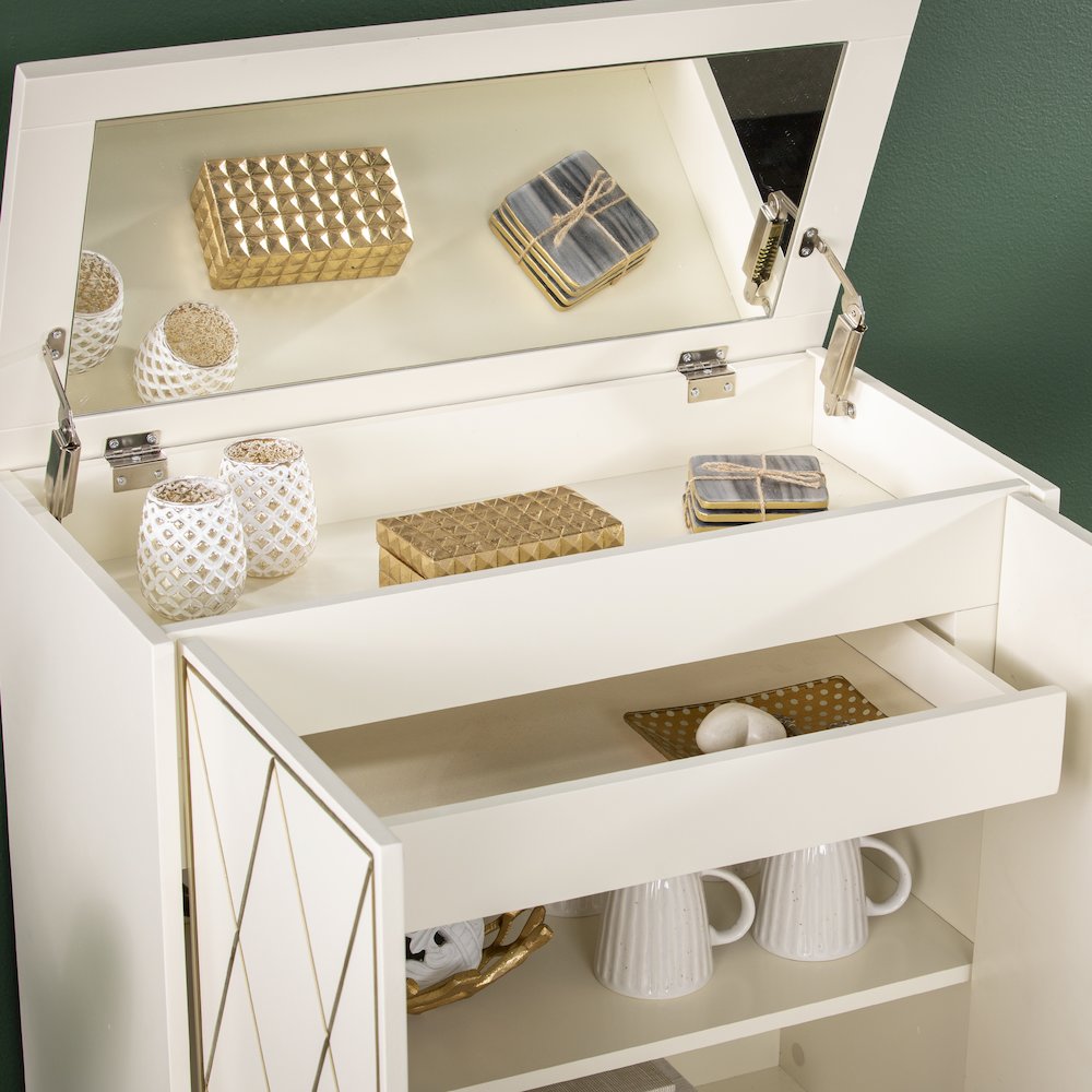 Marradi Two-Door Accent Cabinet in White Color