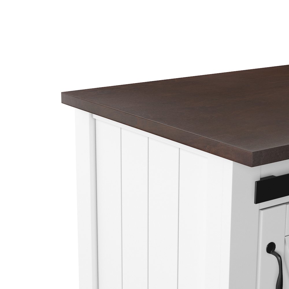 Leshire Barn-Door Kitchen Cart