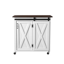 Leshire Barn-Door Kitchen Cart