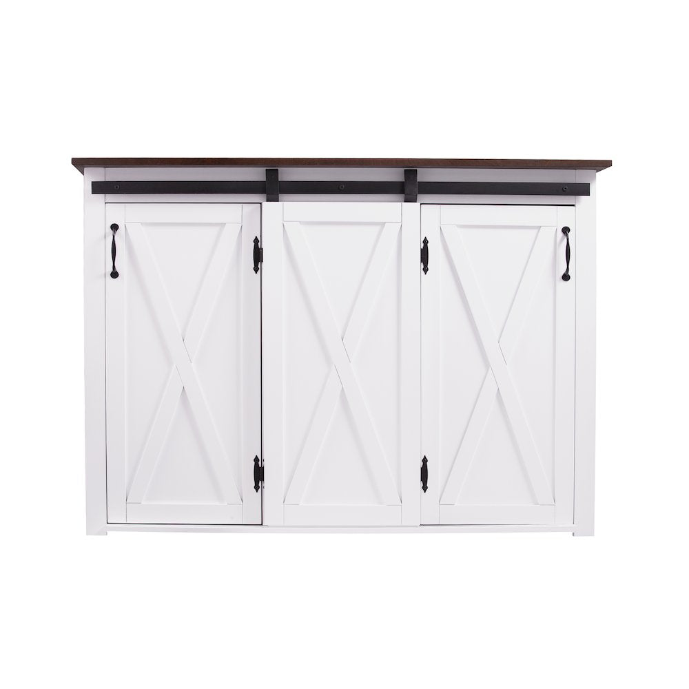 Leshire Barn-Door Kitchen Island
