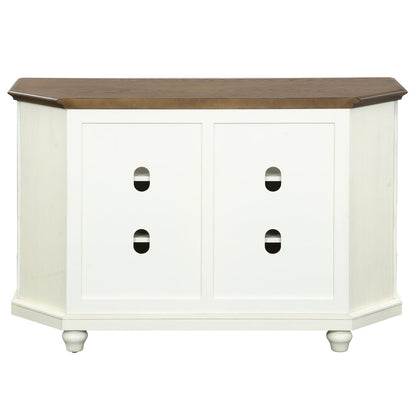 Christine 50" Corner TV Stand - Raised Panel Doors