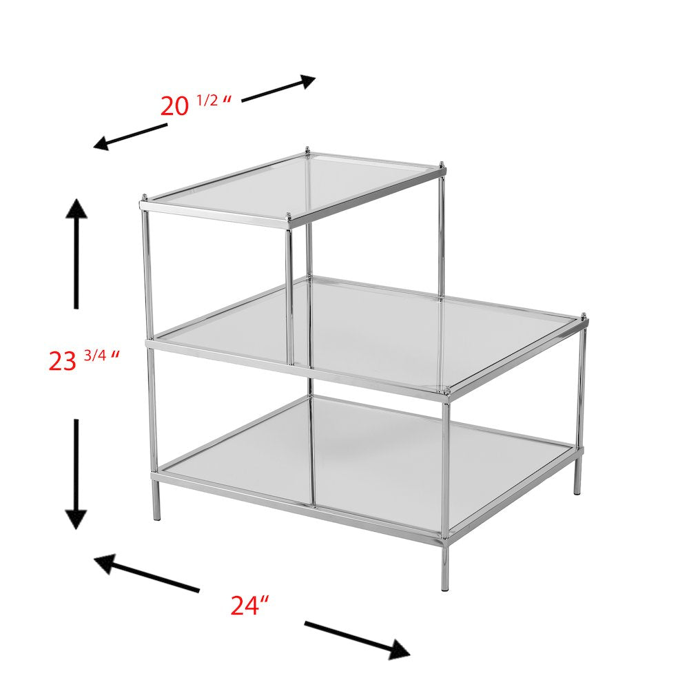 Knox Glam Mirrored Accent Table