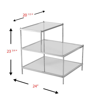 Knox Glam Mirrored Accent Table