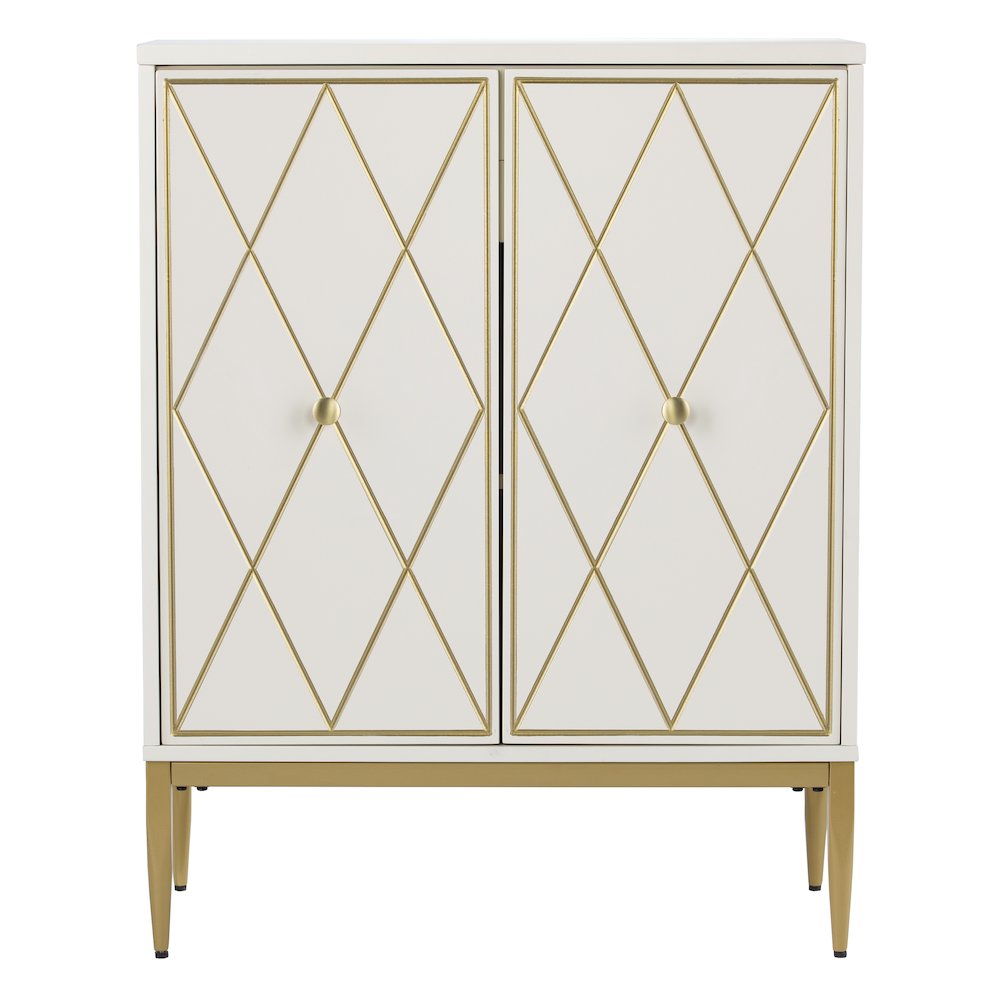 Marradi Two-Door Accent Cabinet in White Color