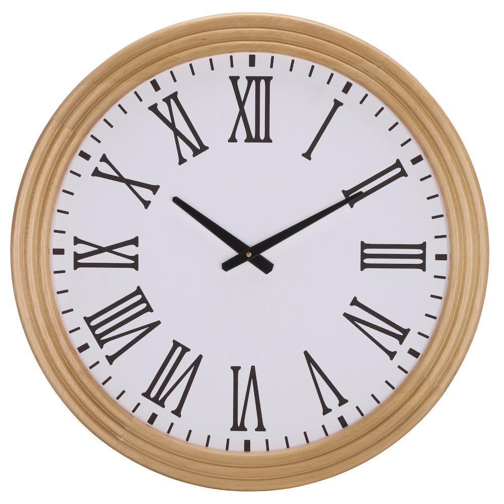 Parvin Wood Clock/White