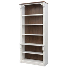 Durham Rustic Open 8' Wood Bookcase, White