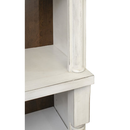 Durham Rustic Open 8' Wood Bookcase, White