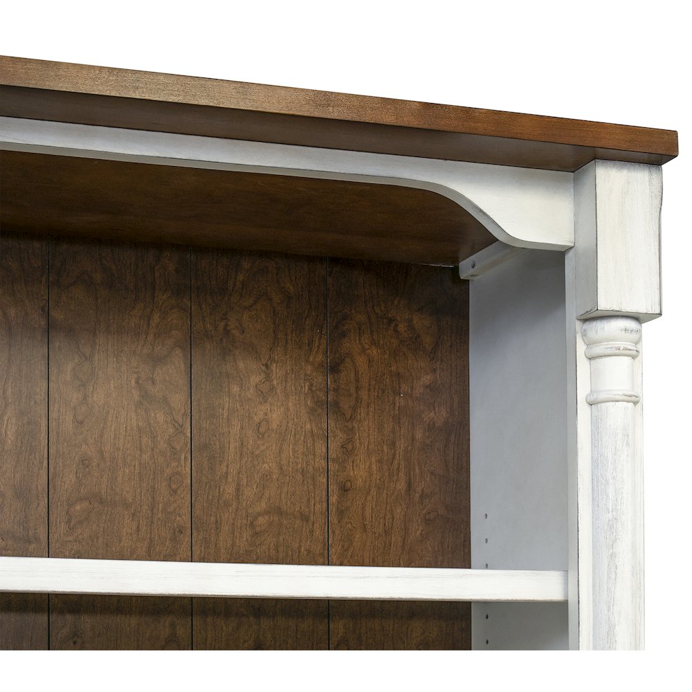 Durham Rustic Open 8' Wood Bookcase, White