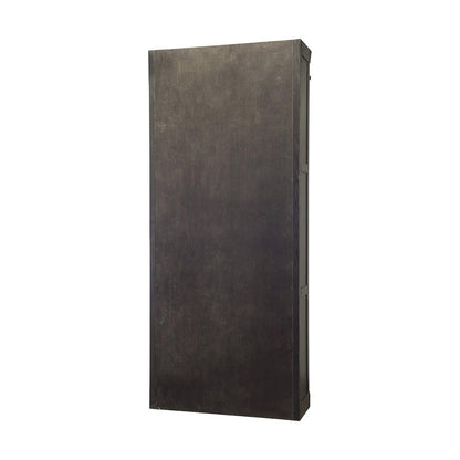 8-Foot Tall Wood Bookcase with 4 Adjustable Shelves, Steel Frame, Black