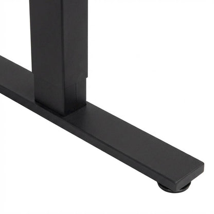 Executive Electric Sit/Stand Desk, Solid Plank Top, 4 Programable Heights, Brown
