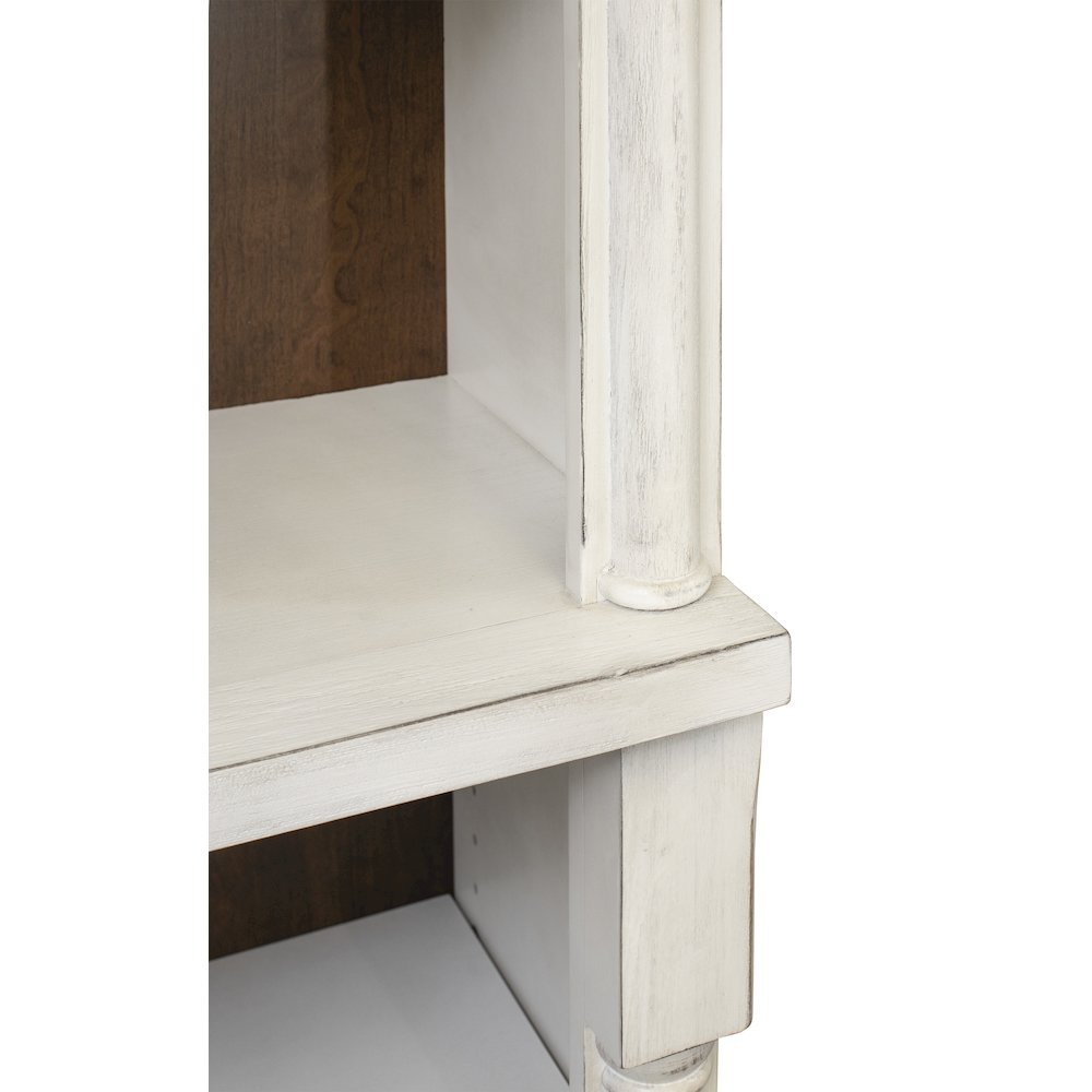 Durham Rustic 8' Wood Bookcase With Doors, White