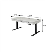 Electric Sit/Stand Desk, Height Adjustable, 3 Drawers, Power Center, White