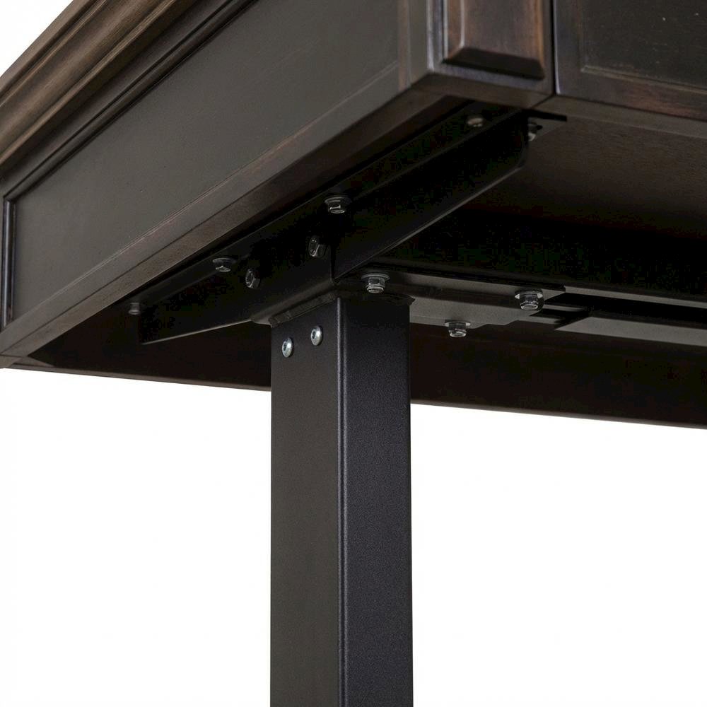 Height Adjustable Electric Desk, Black, Rustic Modern Design, Easy Assembly