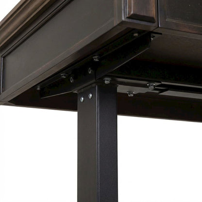 Height Adjustable Electric Desk, Black, Rustic Modern Design, Easy Assembly
