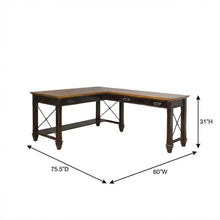 L-Shaped Wood Office Desk With Return, Modern Workspace Solution