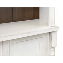 Durham Three Rustic 8' Wood Bookcases With Doors, White