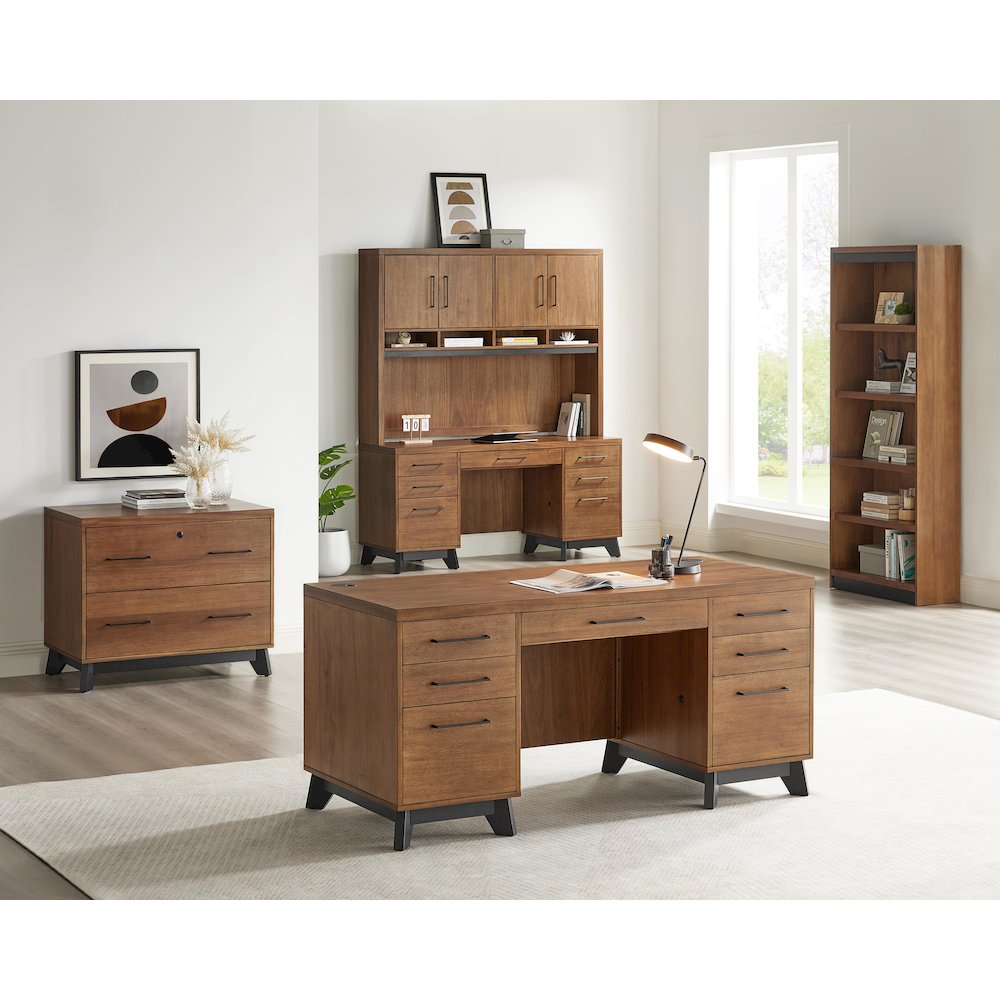 Avery Wood Double Pedestal Executive Desk,Fully Assembled