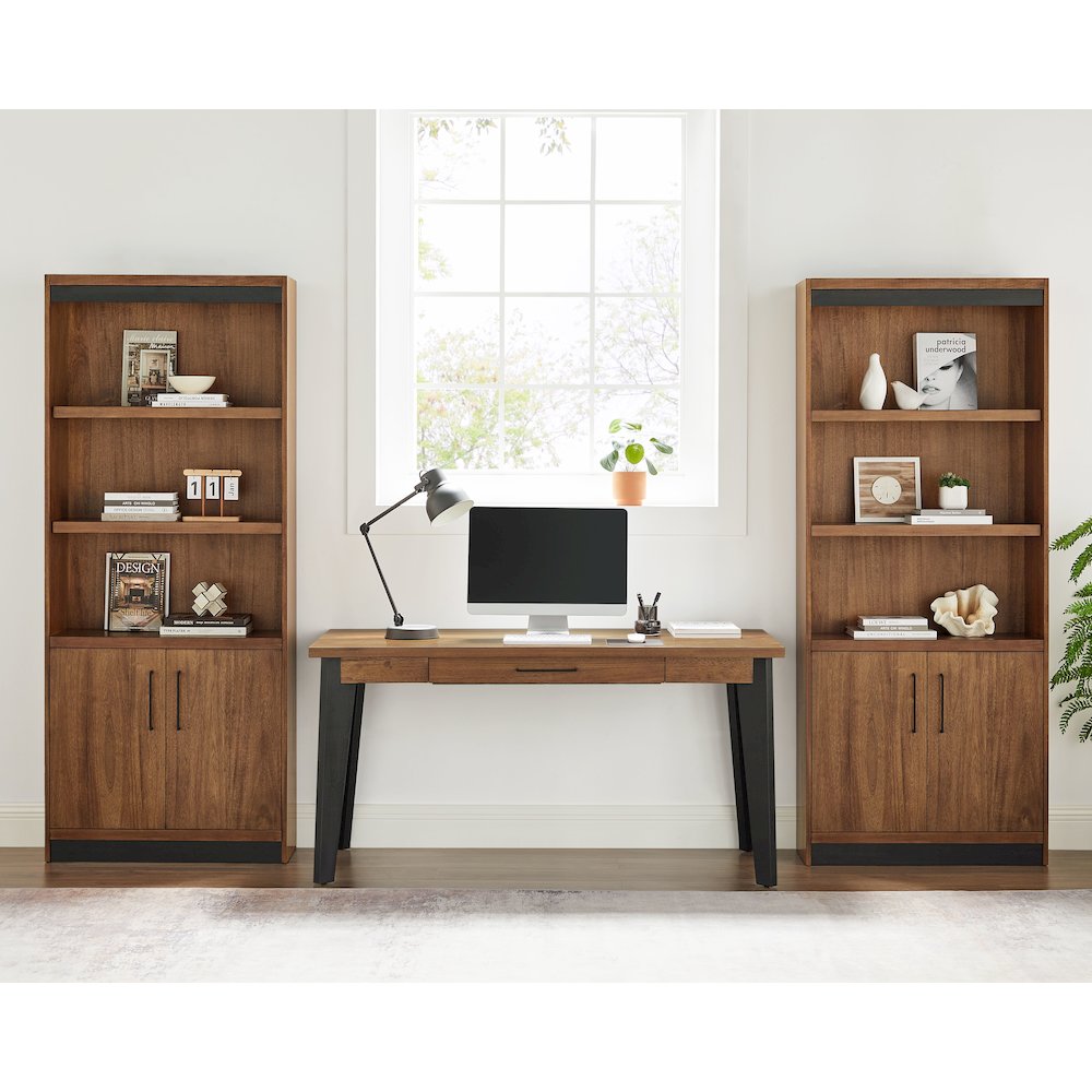 Avery Modern Writing Desk, Rich Medium Brown