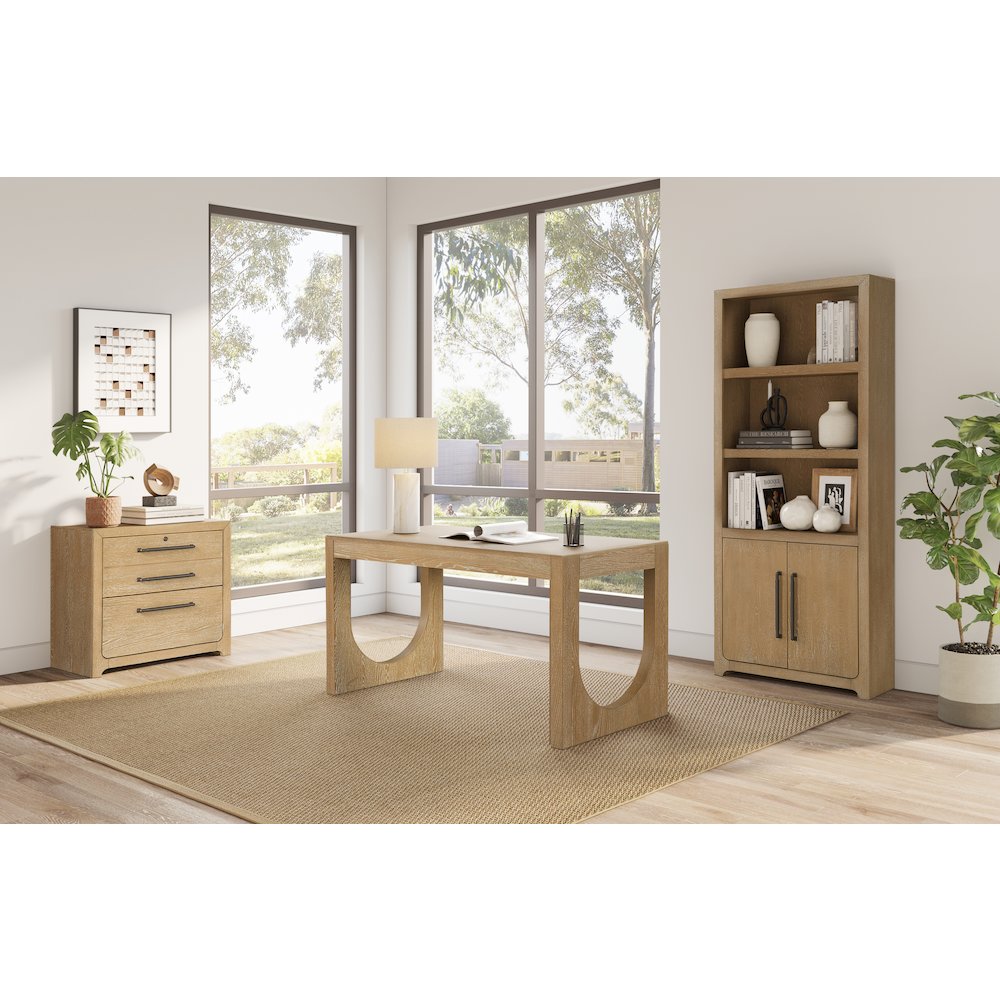 Canyon Drive Modern Wood Lateral File, Light Brown