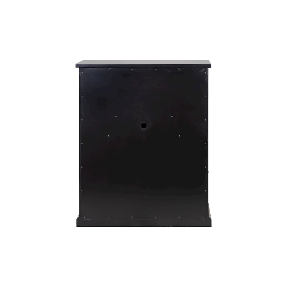 Modern Wood Drop-Lid Secretary Desk, Fully Assembled, Black