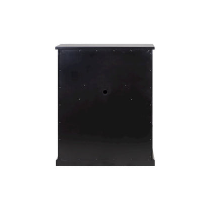 Modern Wood Drop-Lid Secretary Desk, Fully Assembled, Black