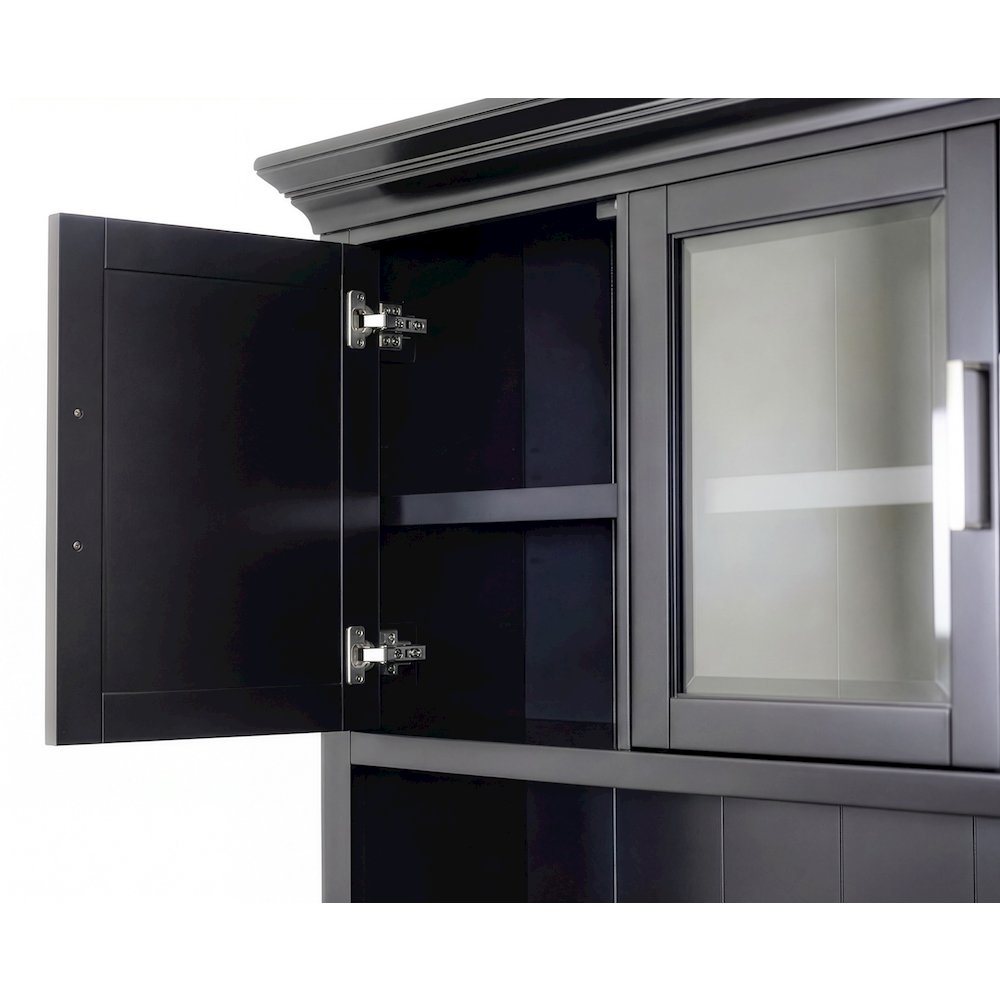 Modern Wood Hutch With Doors, Storage Hutch, Office Storage, Fully Assembled