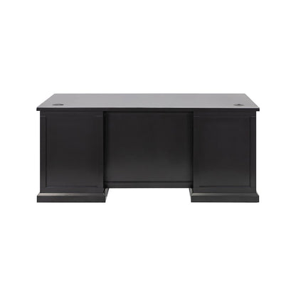 Modern Wood Hutch With Doors and Desk, Storage Hutch and Credenza