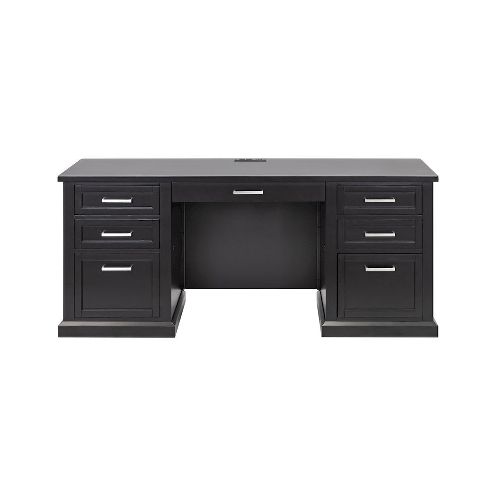Modern Wood Hutch With Doors and Desk, Storage Hutch and Credenza
