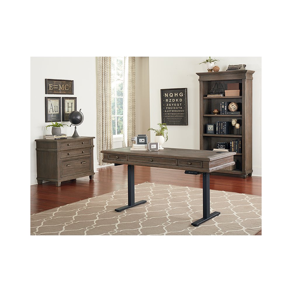 Carson Wood Lateral File, Storage File Drawer, Gray