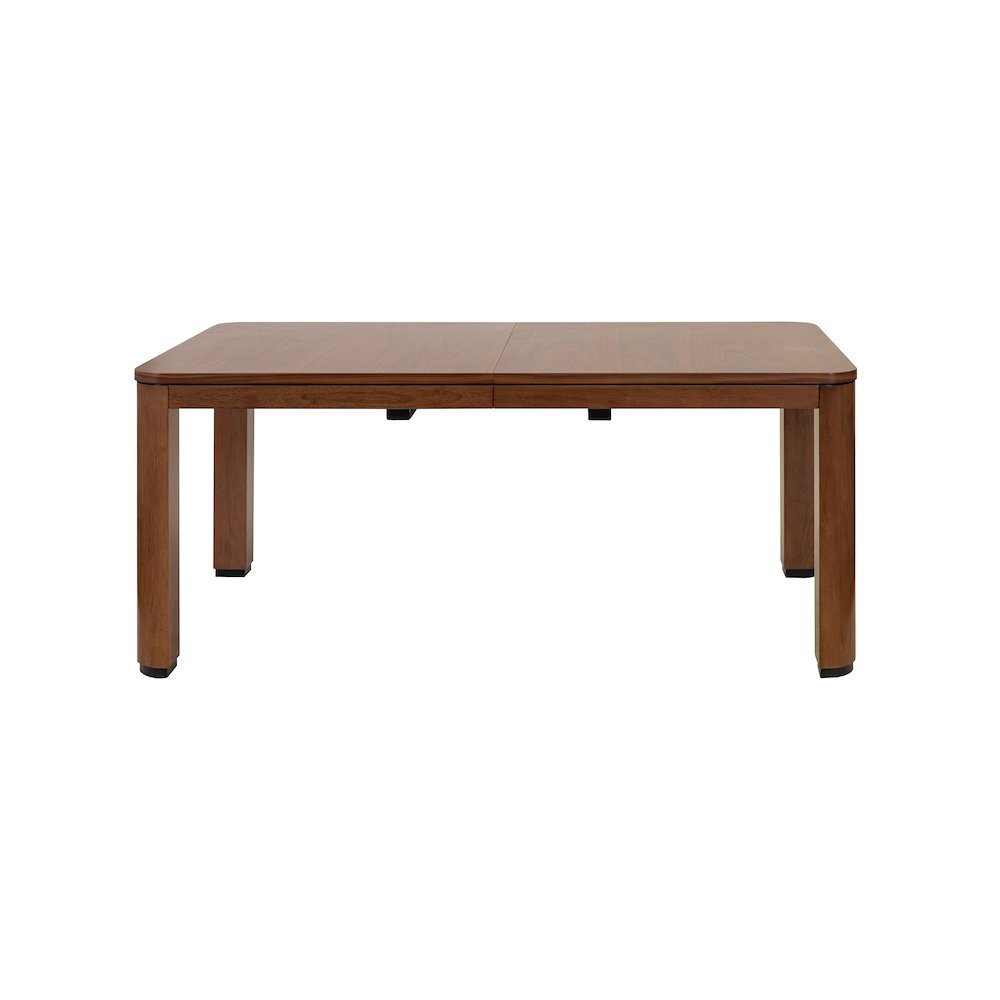 Mid-Century Modern Wood Kitchen Dining Table with Eight Chairs, Brown