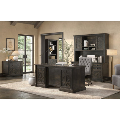 Kingston Wood Double Pedestal Executive Desk, Fully Assembled