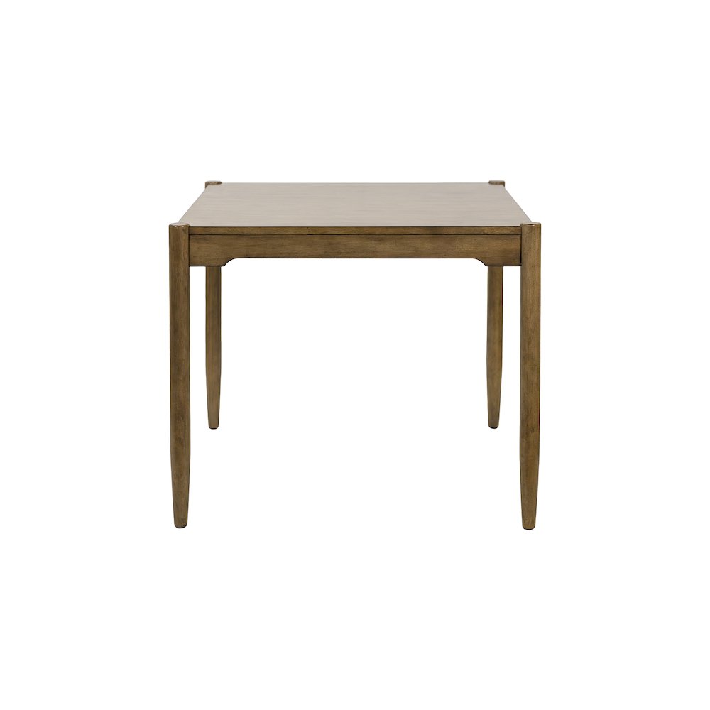 Lachlan Modern Wood Square Counter Height Kitchen Table with Four Chairs, Brown