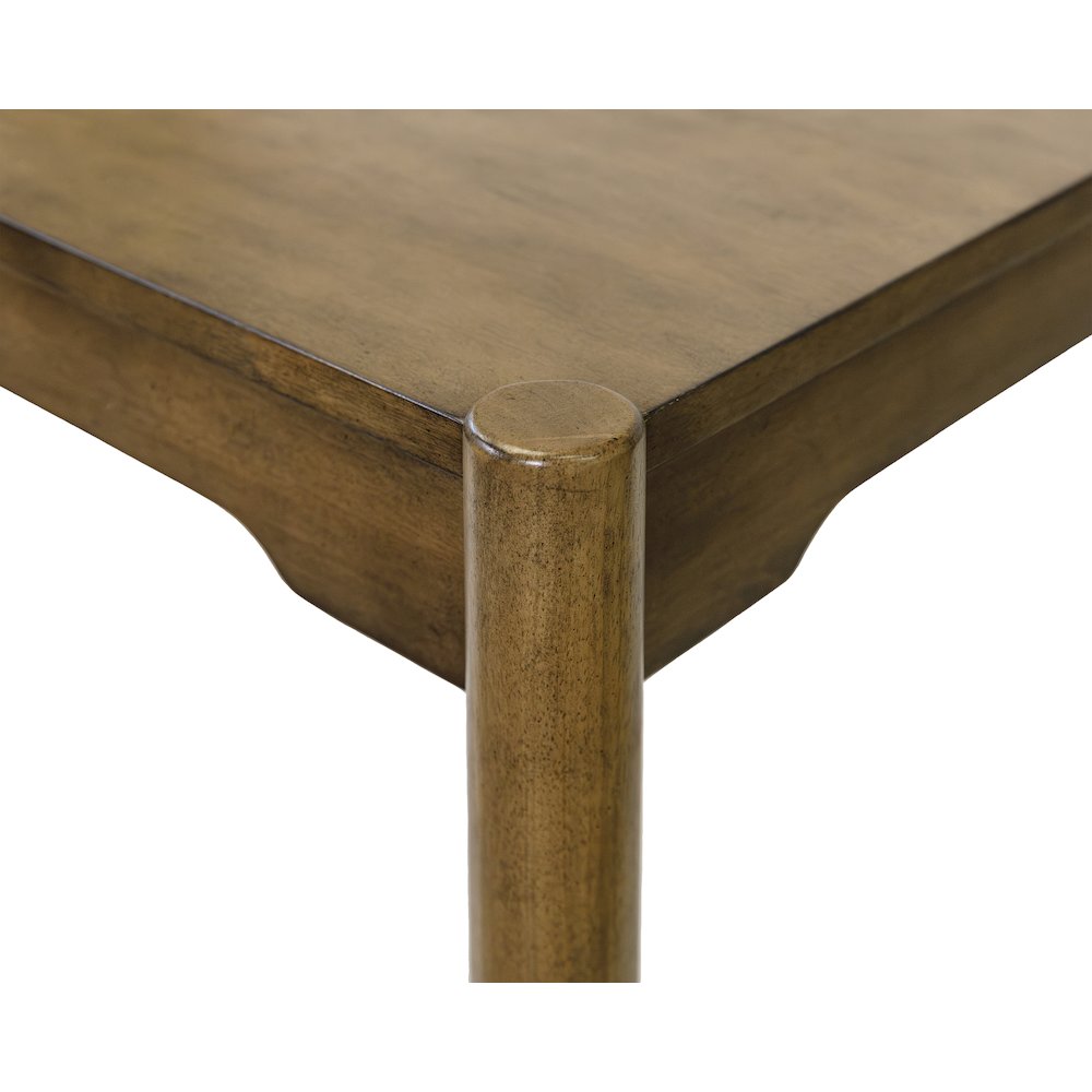 Lachlan Modern Wood Square Counter Height Kitchen Table with Four Chairs, Brown