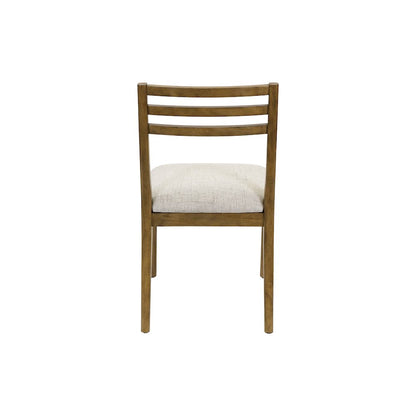 Lachlan Modern Wood Rectangular Kitchen Dining Table with Six Chairs, Brown