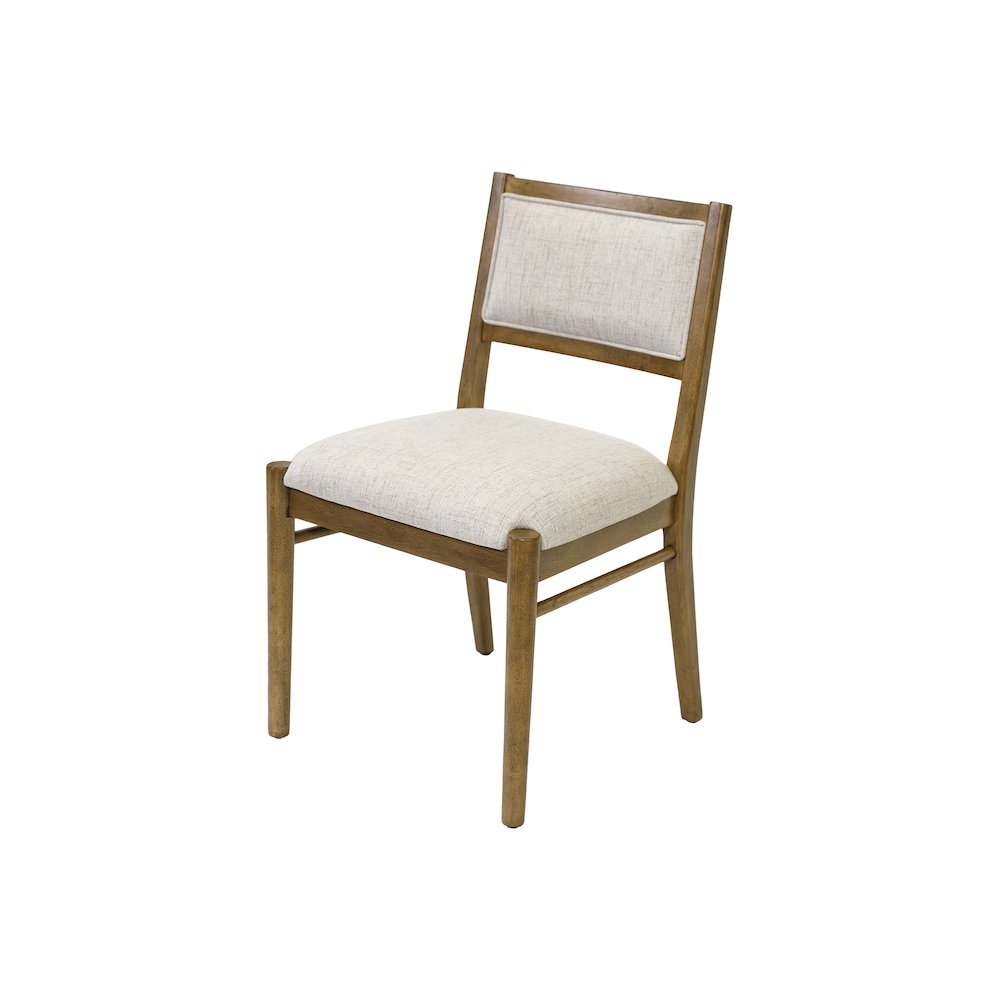 Lachlan Modern Wood Rectangular Kitchen Dining Table with Six Chairs, Brown