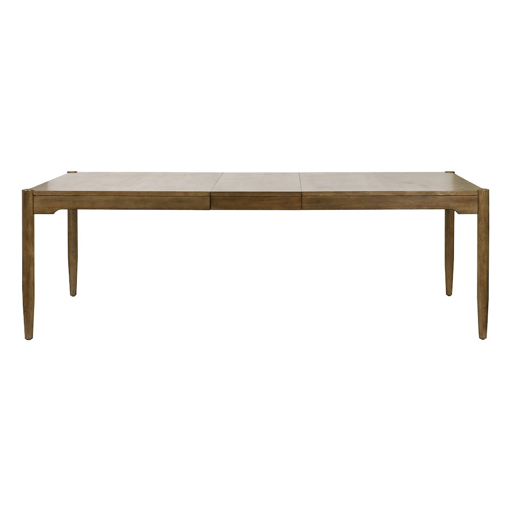 Lachlan Modern Wood Rectangular Kitchen Dining Table with Eight Chairs, Brown