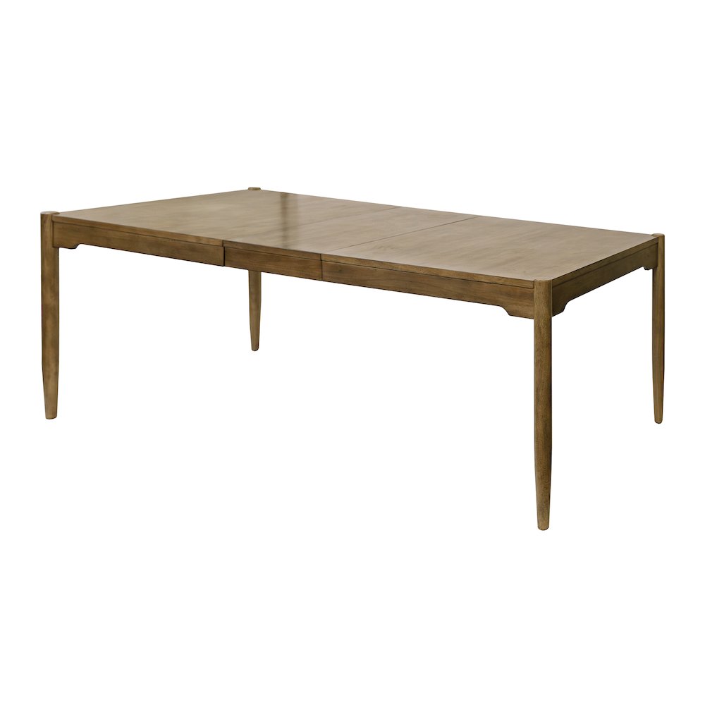 Lachlan Modern Wood Rectangular Kitchen Dining Table with Eight Chairs, Brown