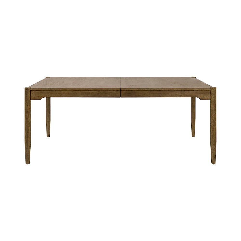 Lachlan Modern Wood Rectangular Kitchen Dining Table with Eight Chairs, Brown