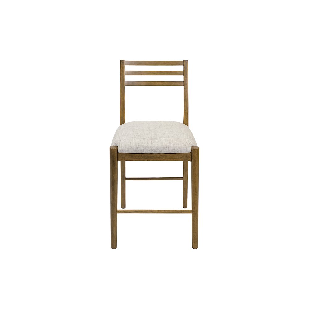 Lachlan Modern Wood Square Counter Height Kitchen Table with Four Chairs, Brown