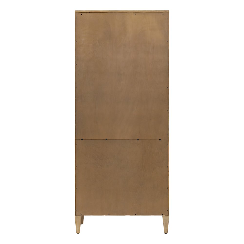 Laurel Modern Wood Open Bookcase Wall, Light Brown