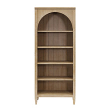 Laurel Modern Wood Open Bookcase Wall, Light Brown